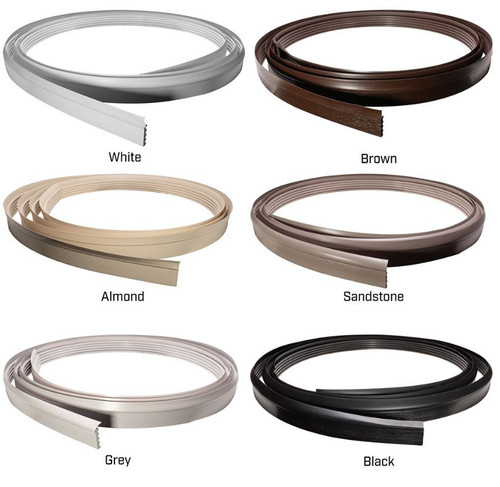 Coiled DuraSeal Garage Door Side and Top Weatherstripping Kit Colors