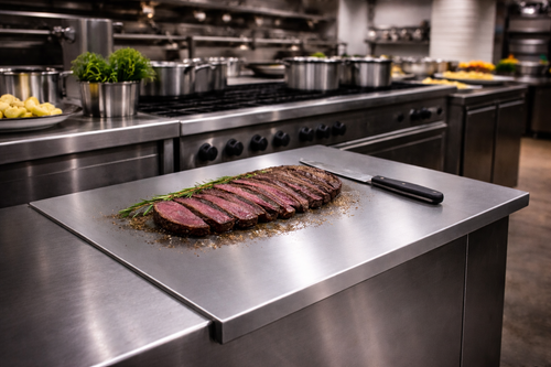 Stainless Steel Counter-Edge Cutting Board
