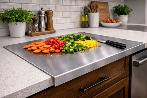 Stainless Steel Counter-Edge Cutting Board