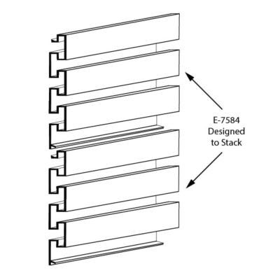 Aluminum Slatwall Trim Molding – Stackable Double Sided Slatwall