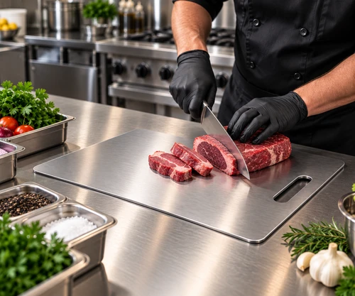 Stainless Steel Cutting Board T304 Brushed Finish