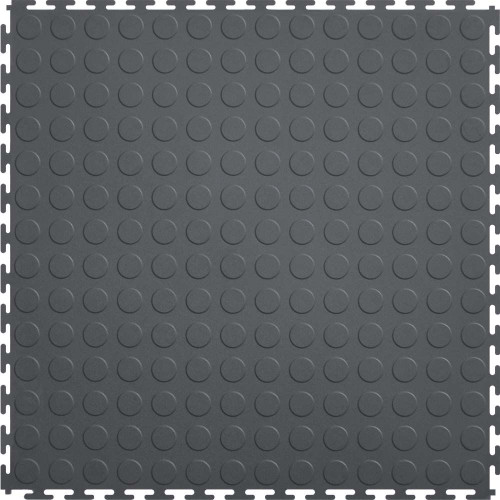 Flexi Tile by Perfection Floor Tile, Coin Pattern Dark Grey