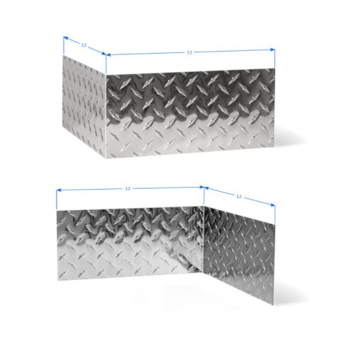 Polished Diamond Plate 17 gauge finished corners