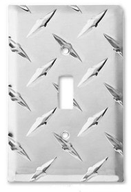 Aluminum Diamond Plate Single Switch Cover