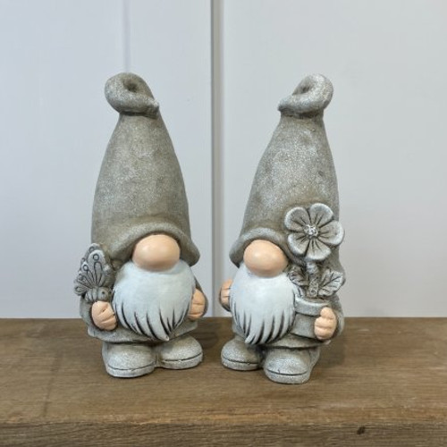 PL021510 AN ASSORTMENT OF TWO SMALL GREY GNOMES, 17.5CM