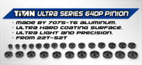 Titan 64dp Aluminum Pinion/Ultra Series (53T-56T)