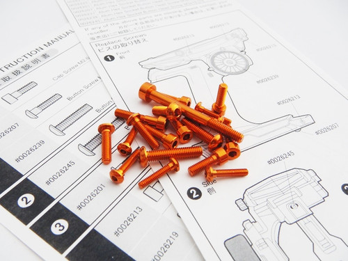 Hiro Seiko M17 Light Weight Screw Set  [Orange]