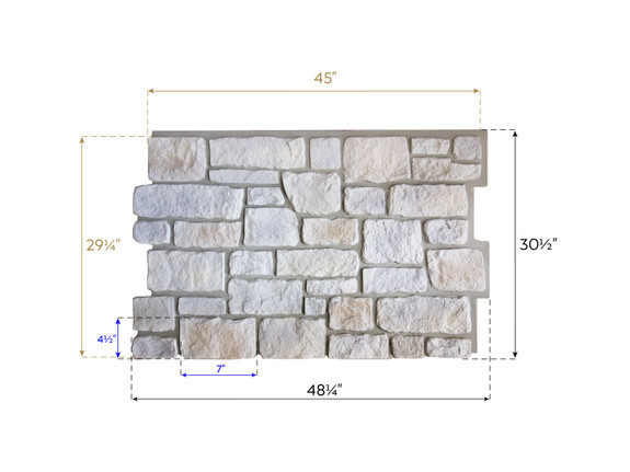 Dimensions of Hampton Cobblestone Panel-thumb