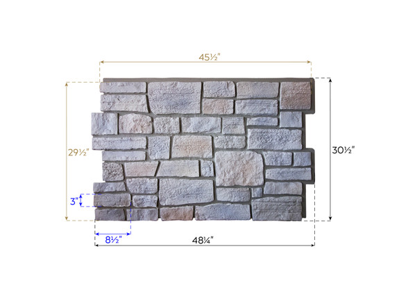 Dimensions of Lehigh Cobblestone Panel-thumb
