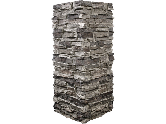 Colorado Dry Stack Stone Column Wrap - Medium-thumb