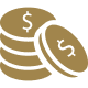 Coins in icon