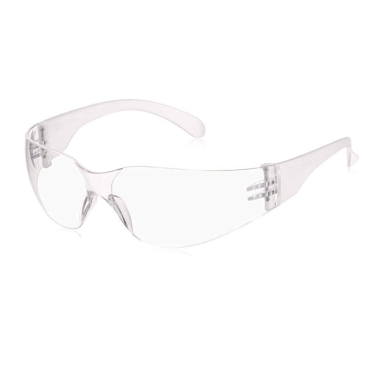 SafetyPlus SP12-12 Clear Safety Glasses - Protective Eyewear, Scratch-Resistant, Impact Resistant Polycarbonate Clear Lens, Exceeds ANSI Z87.1