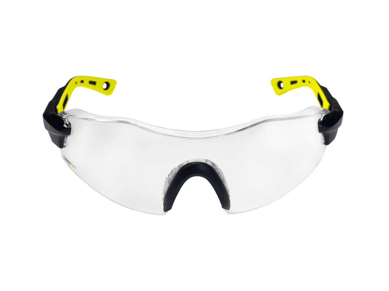 SafetyPlus SP12-12 Clear Safety Glasses - Protective Eyewear, Scratch-Resistant, Impact Resistant Polycarbonate Clear Lens, Exceeds ANSI Z87.1