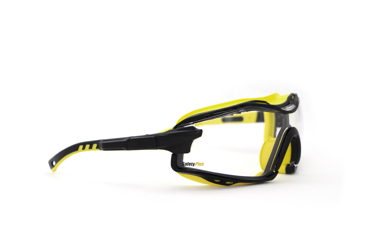 SafetyPlus SPG801G Safety Goggles - Anti-Fog, Scratch Resistant, ANSI  Z87.1, UV Protection