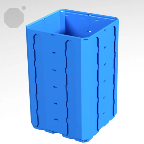 Multiboard 2x2x3 CU - Topped Multipoint Rail - Multibin Shell