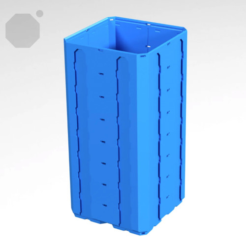 Multiboard 2x2x4 CU - Topped Multipoint Rail - Multibin Shell