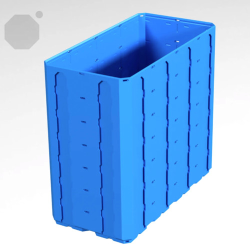 Multiboard 2x4x3.5 CU - Topped Multipoint Rail - Multibin Shell