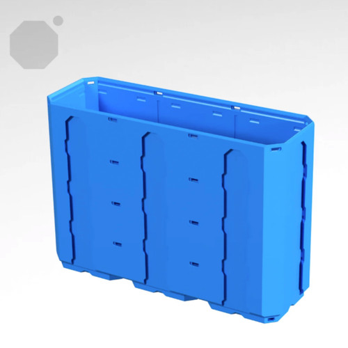 Multiboard 3x1x2 LU - Topped Rail - Multibin Shell