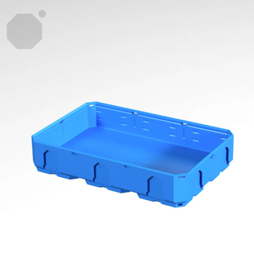 Multiboard 3x2x0.5 CU - Topped Multipoint Rail - Multibin Shell