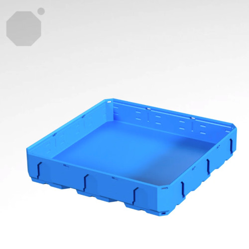 Multiboard 3x3x0.5 CU - Topped Multipoint Rail - Multibin Shell