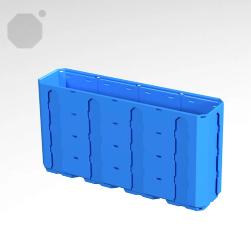 Multiboard 4x1x2 CU - Topped Multipoint Rail - Multibin Shell