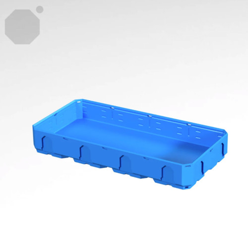 Multiboard 4x2x0.5 CU - Topped Multipoint Rail - Multibin Shell