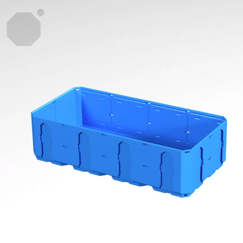 Multiboard 4x2x1 CU - Topped Multipoint Rail - Multibin Shell