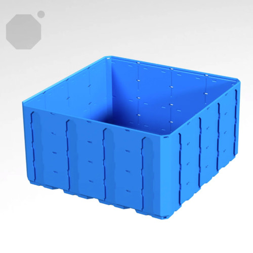 Multiboard 4x4x2 LU - Topped Rail - Multibin Shell