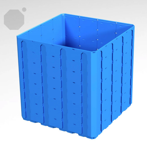 Multiboard 4x4x4 CU - Topped Multipoint Rail - Multibin Shell