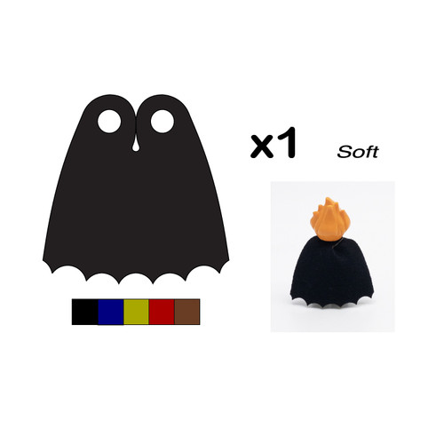 Cape for LEGO minifigures "Soft" (Wave shape)