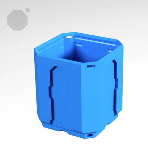 Multiboard 1x1x1 LU - Topped Rail - Multibin Shell