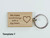5 Pack of Beechwood Keychain Engraved for Business with options for logo, QR code and slogan