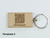 5 Pack of Beechwood Keychain Engraved for Business with options for logo, QR code and slogan