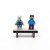 Minifig Stand Antique Pine for 2 Minifigures