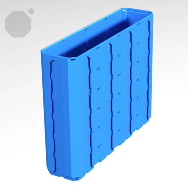 Multiboard 1x4x3 LU - Topped Rail - Multibin Shell