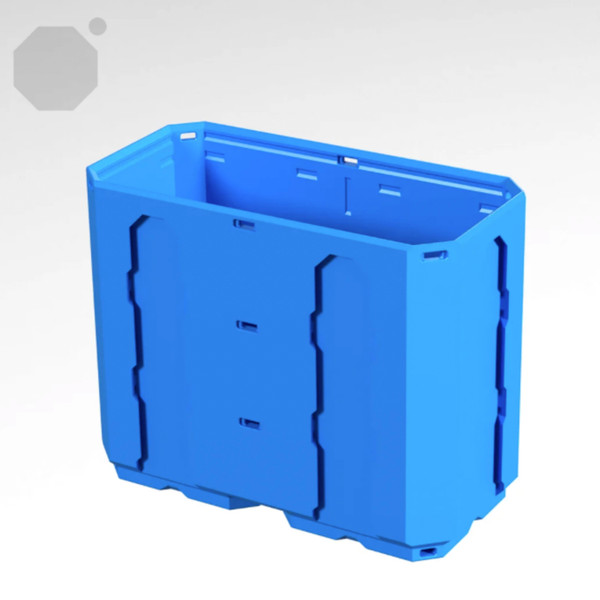 Multiboard 2x1x1.5 LU - Topped Rail - Multibin Shell