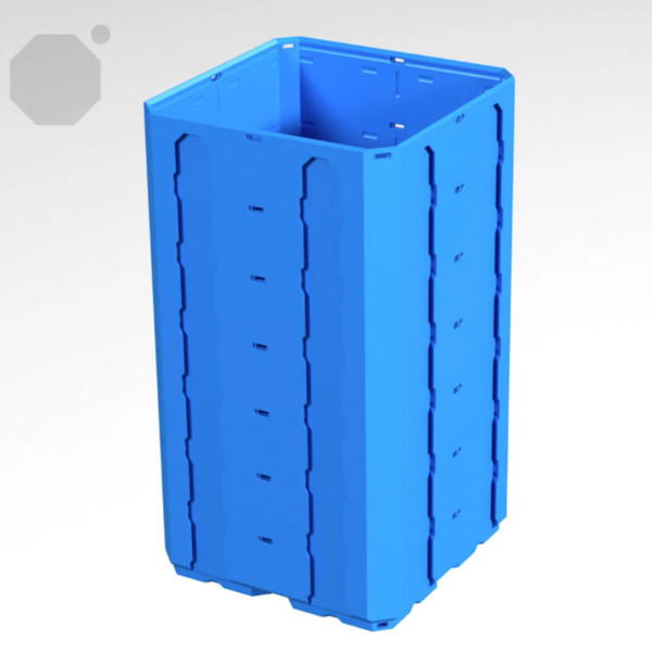 Multiboard 2x2x3.5 LU - Topped Rail - Multibin Shell