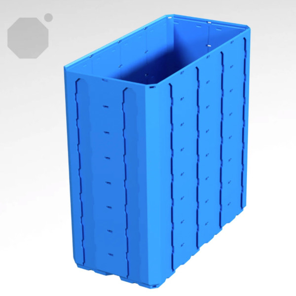 Multiboard 2x4x4 CU - Topped Multipoint Rail - Multibin Shell