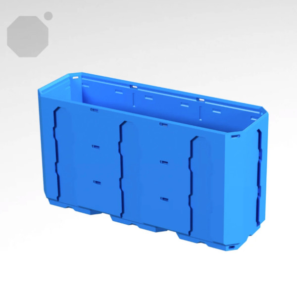 Multiboard 3x1x1.5 LU - Topped Rail - Multibin Shell