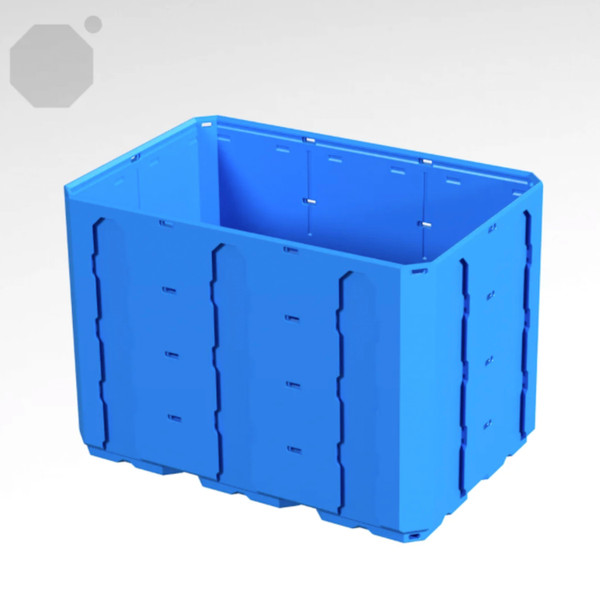 Multiboard 3x2x2 CU - Topped Multipoint Rail - Multibin Shell