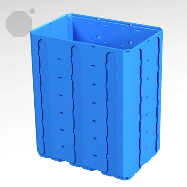 Multiboard 3x2x3.5 LU - Topped Rail - Multibin Shell