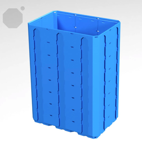 Multiboard 3x2x4 LU - Topped Rail - Multibin Shell