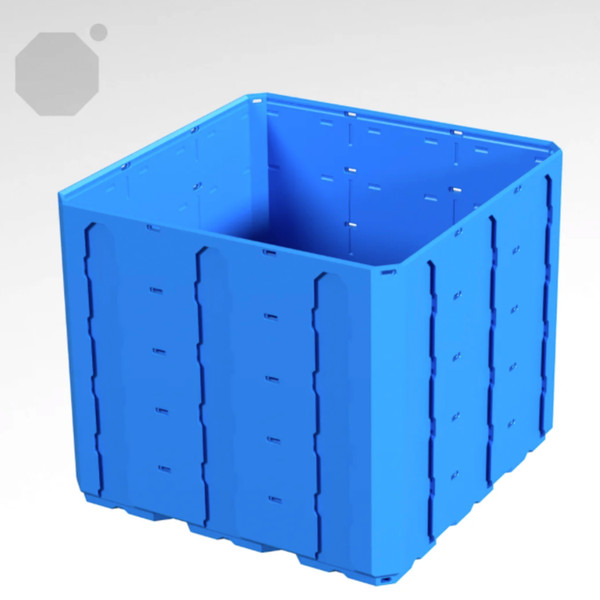 Multiboard 3x3x2.5 LU - Topped Rail - Multibin Shell