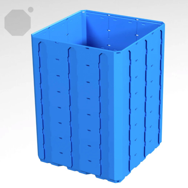 Multiboard 3x3x4 LU - Topped Rail - Multibin Shell