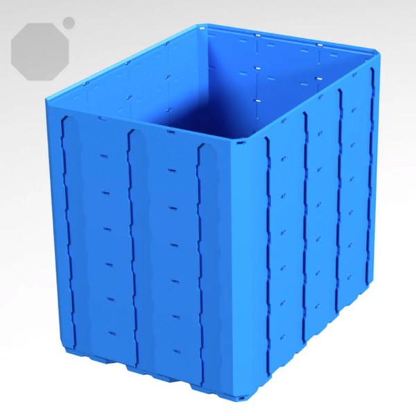 Multiboard 3x4x3.5 LU - Topped Rail - Multibin Shell