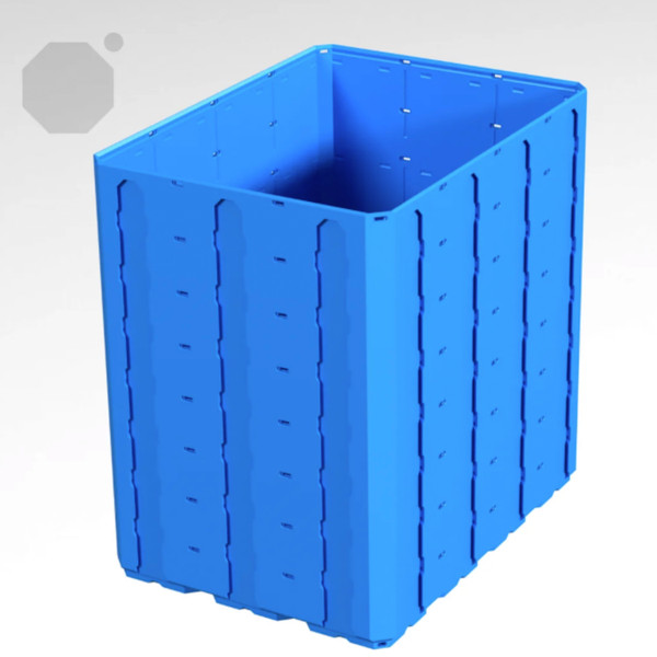 Multiboard 3x4x4 LU - Topped Rail - Multibin Shell