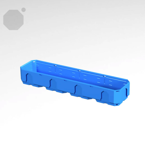 Multiboard 4x1x0.5 LU - Topped Rail - Multibin Shell