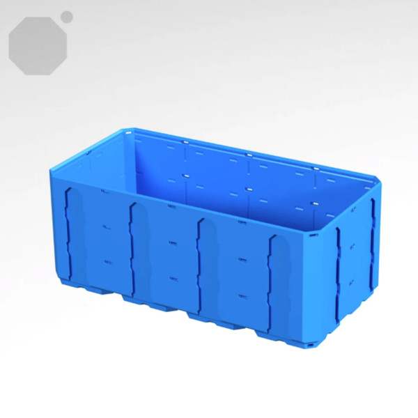 Multiboard 4x2x1.5 CU - Topped Multipoint Rail - Multibin Shell