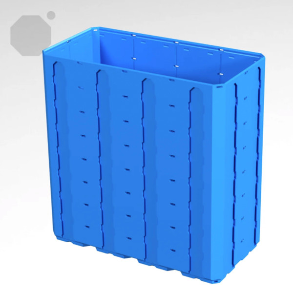 Multiboard 4x2x4 LU - Topped Rail - Multibin Shell