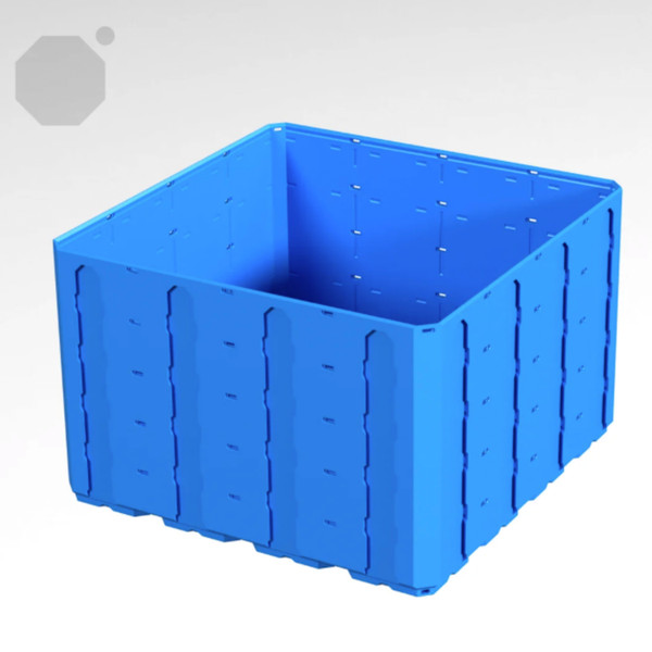 Multiboard 4x4x2.5 LU - Topped Rail - Multibin Shell